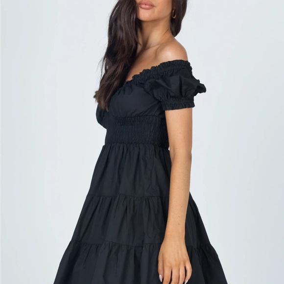 Princess Polly Elegant Black Ruched Dress - Picture 7 of 7